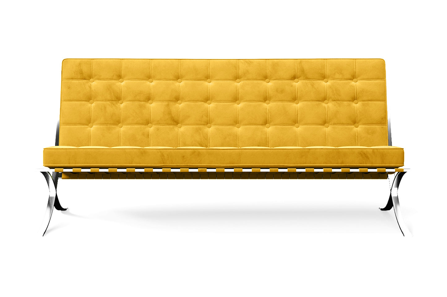 Catania 3 Seater Sofa Yellow Velvet