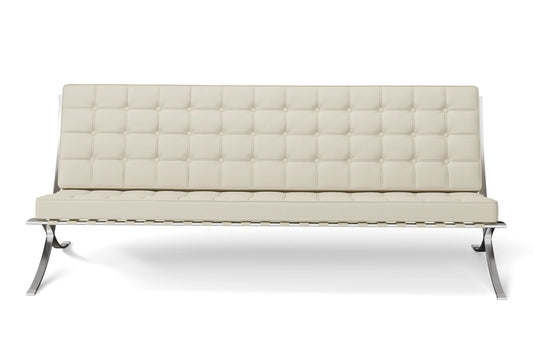 Catania 4 Seater Sofa Cream Leather