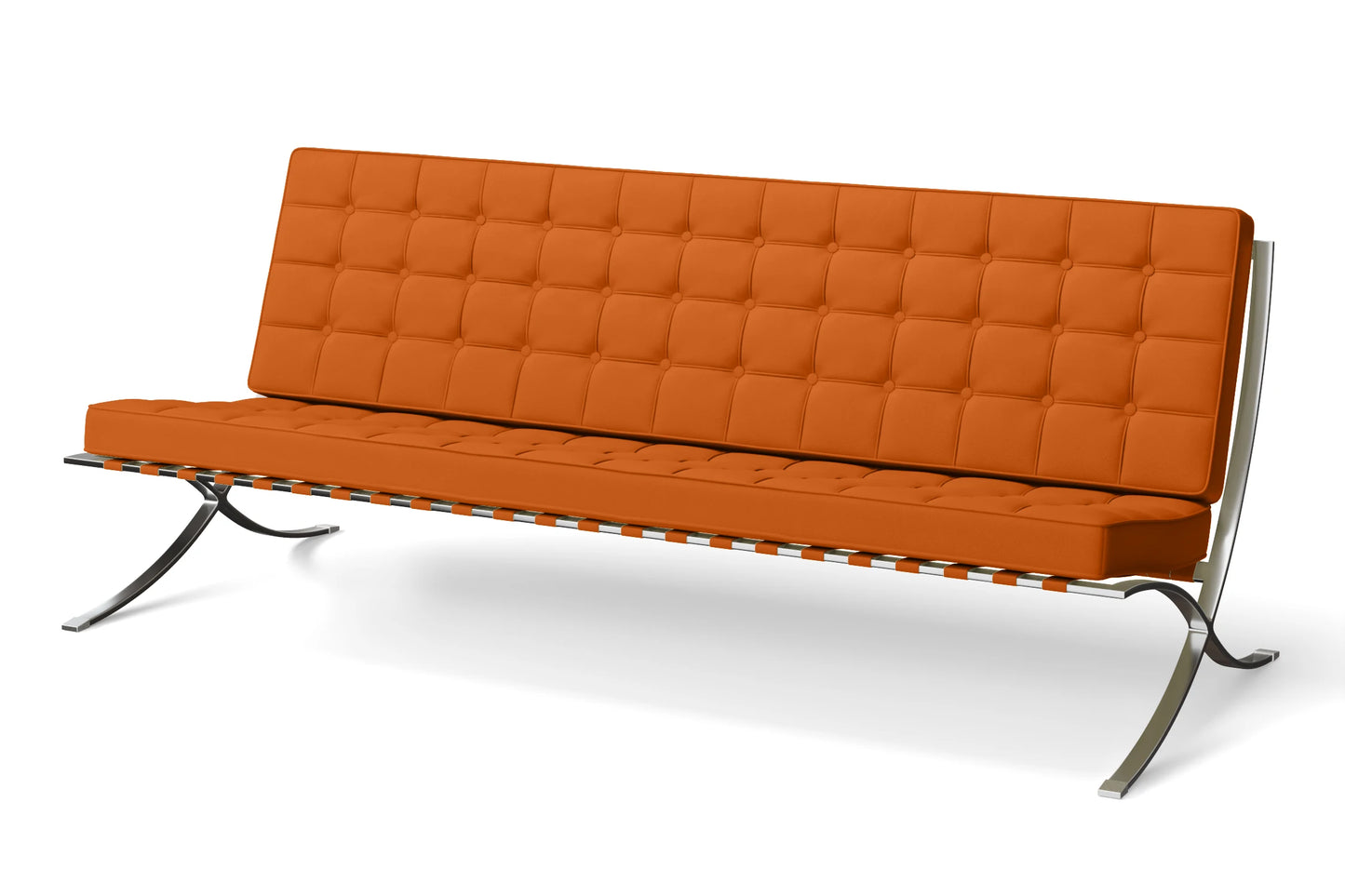 Catania 4 Seater Sofa Orange Leather