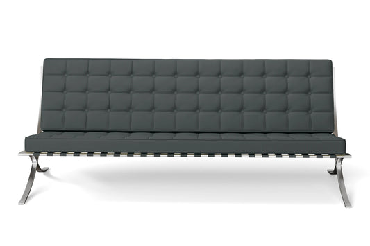 Catania 4 Seater Sofa Slate Leather