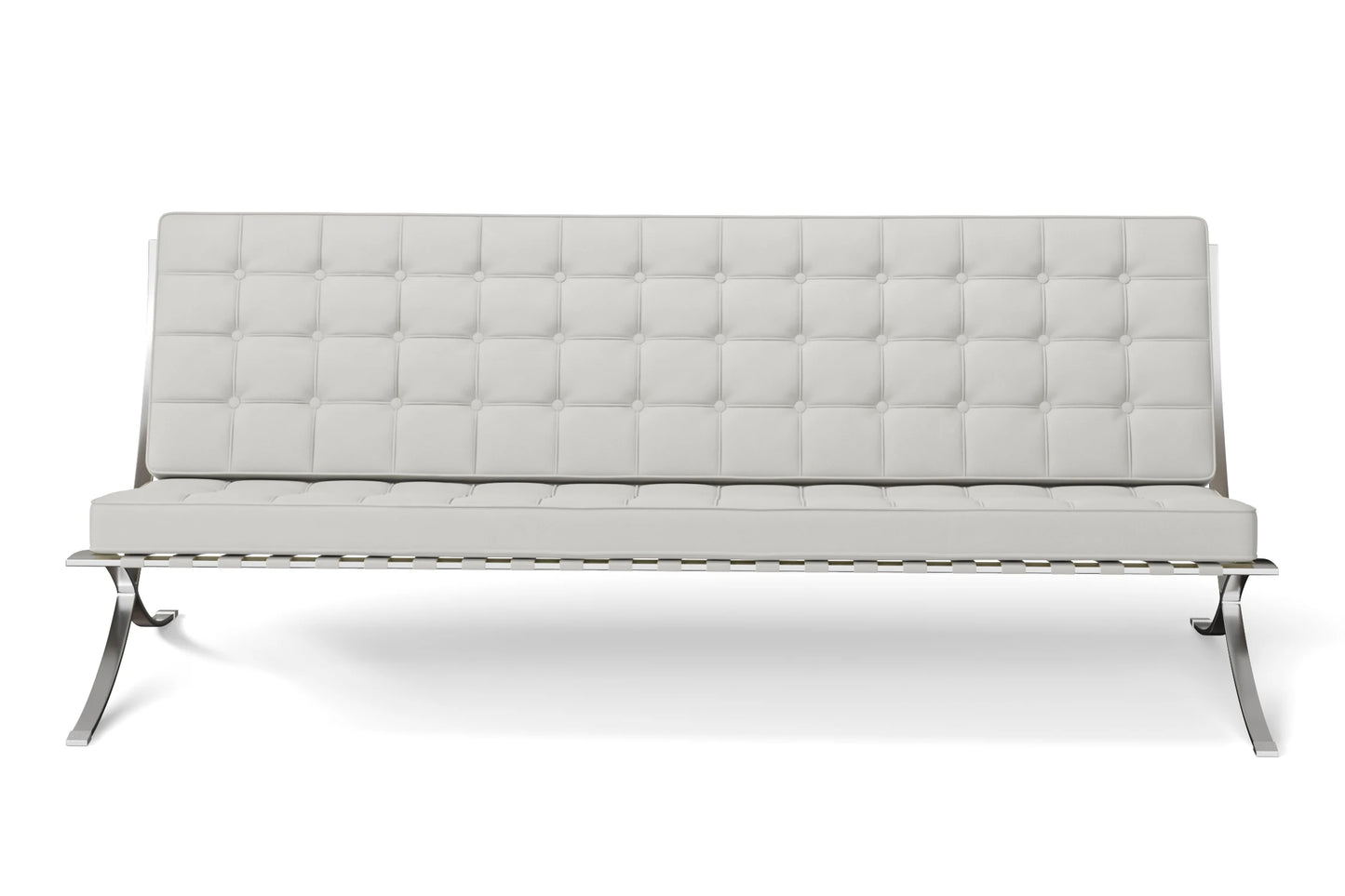 Catania 4 Seater Sofa White Leather