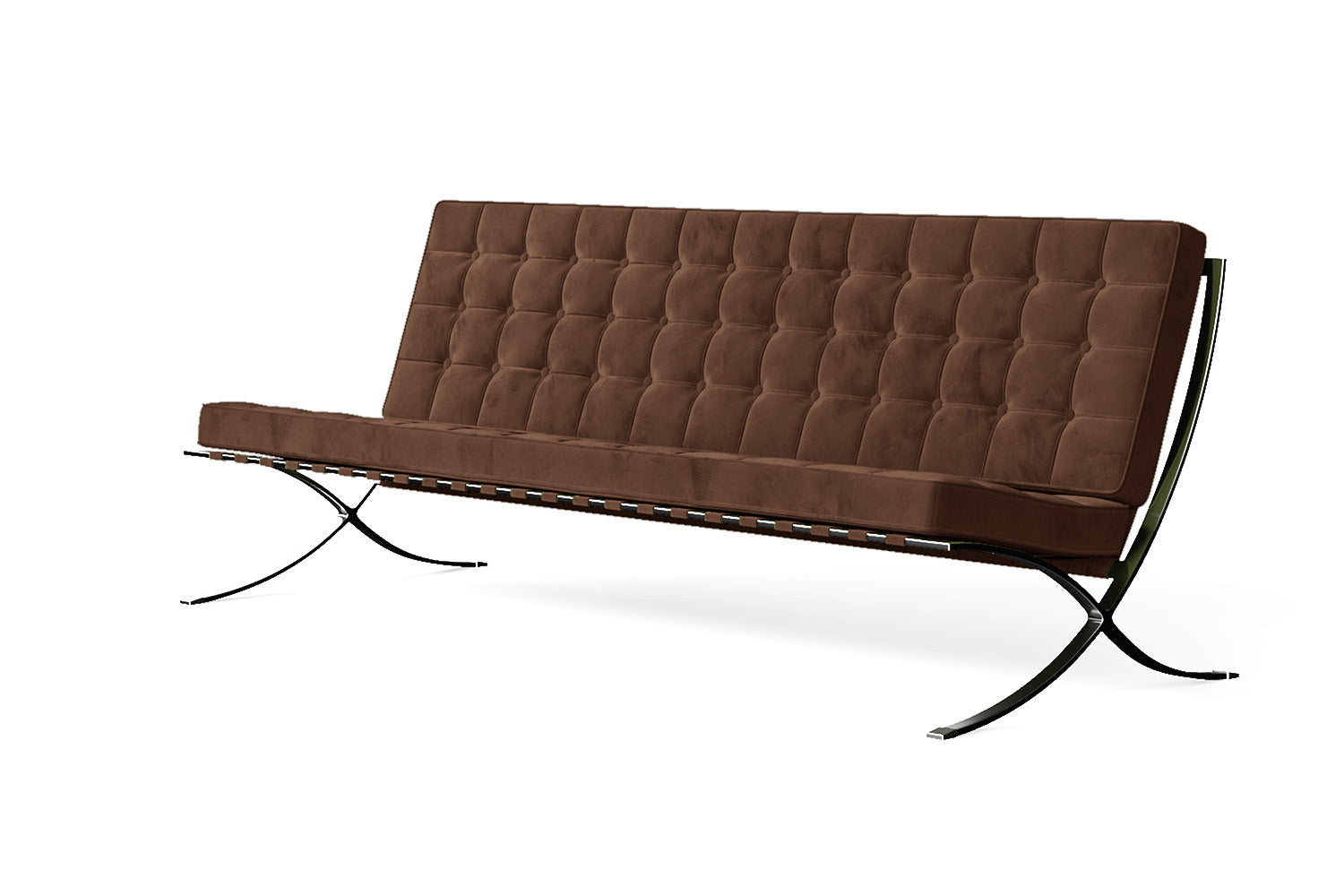 Catania 4 Seater Sofa Coffee Brown Velvet