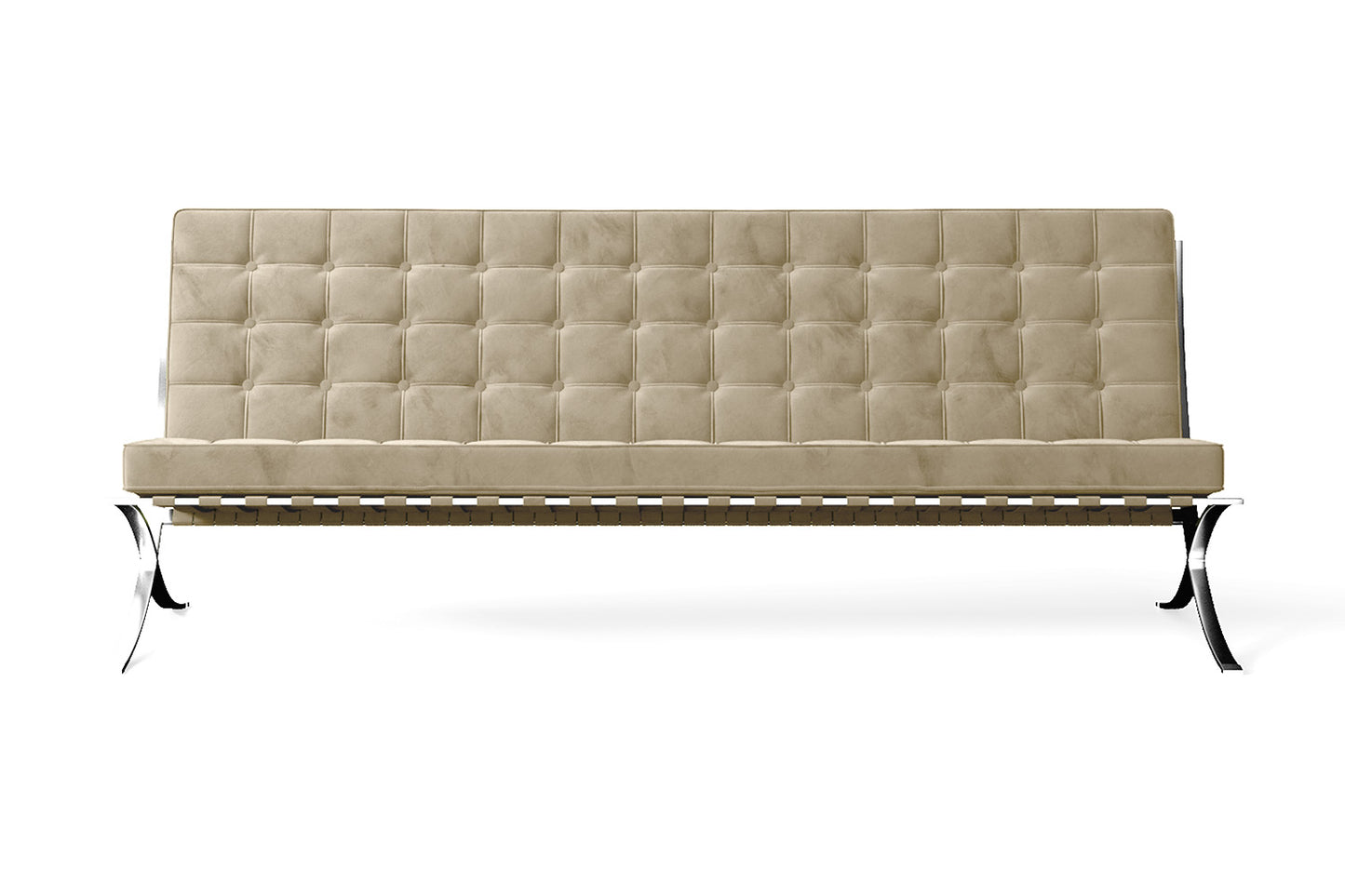 Catania 4 Seater Sofa Cream Velvet