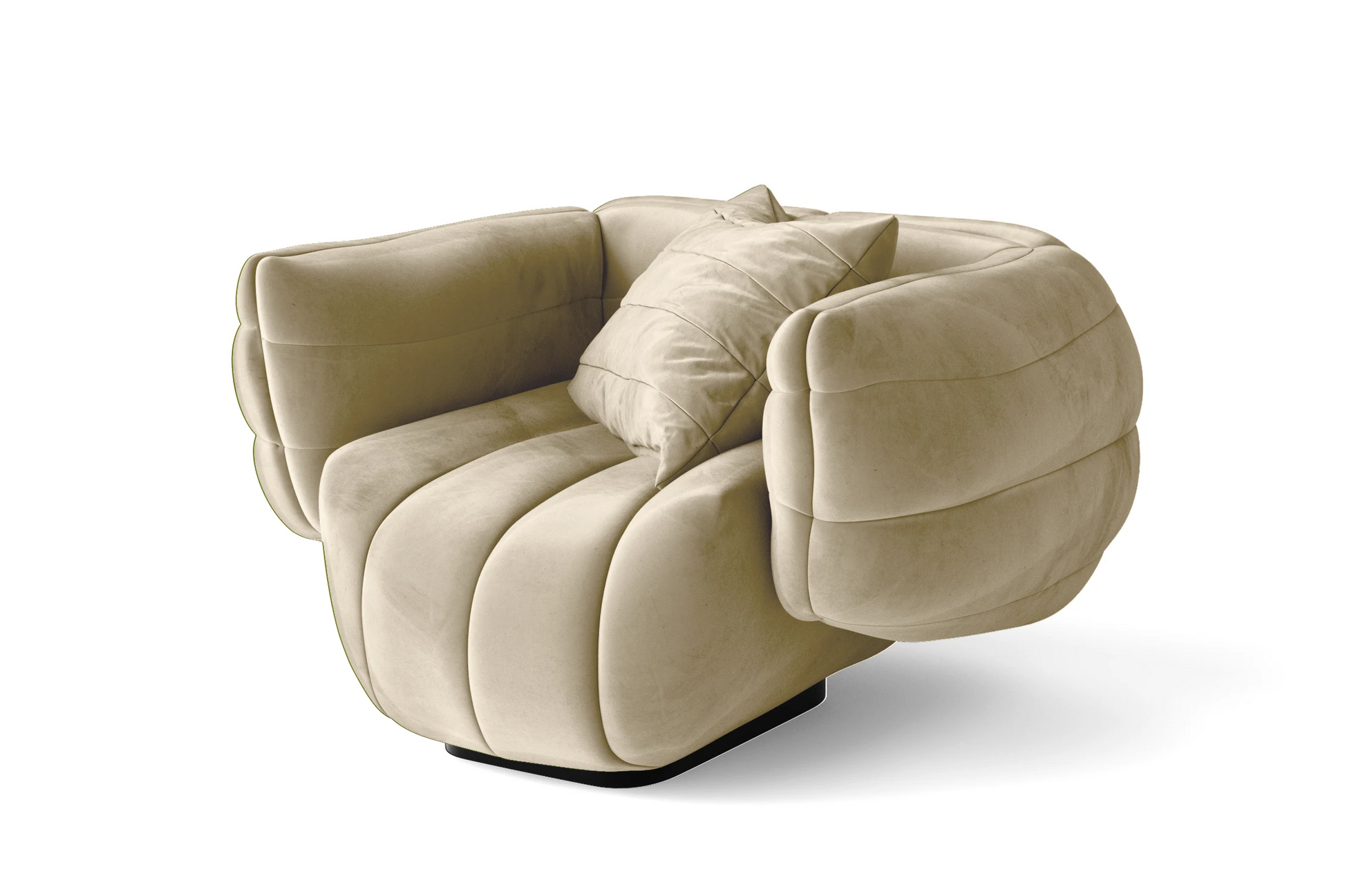 Cinisello Armchair Cream Velvet