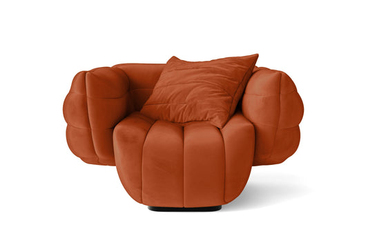 Cinisello Armchair Orange Velvet