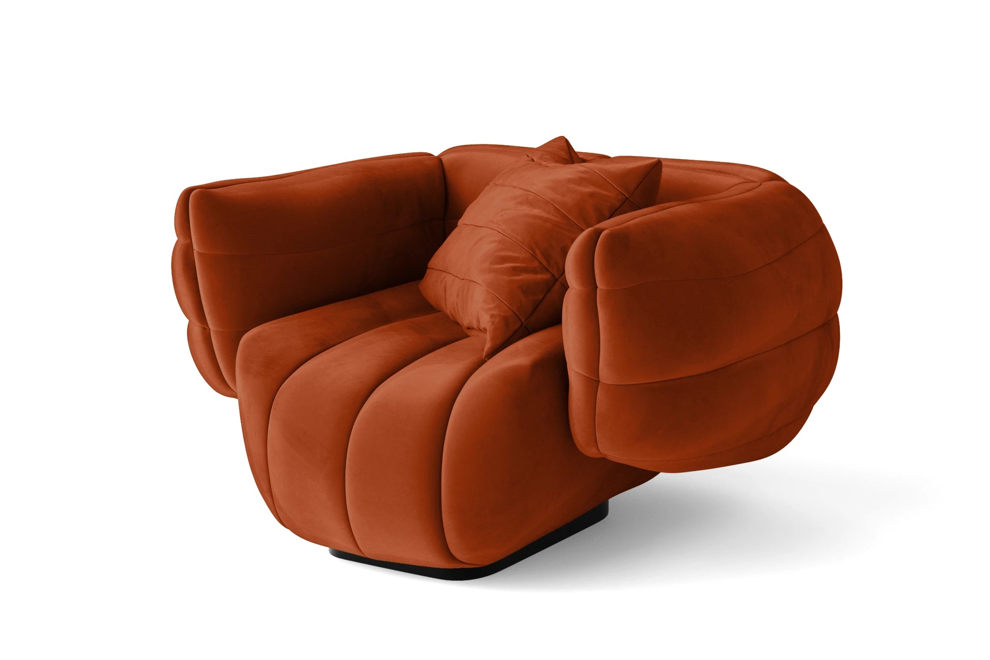 Cinisello Armchair Orange Velvet