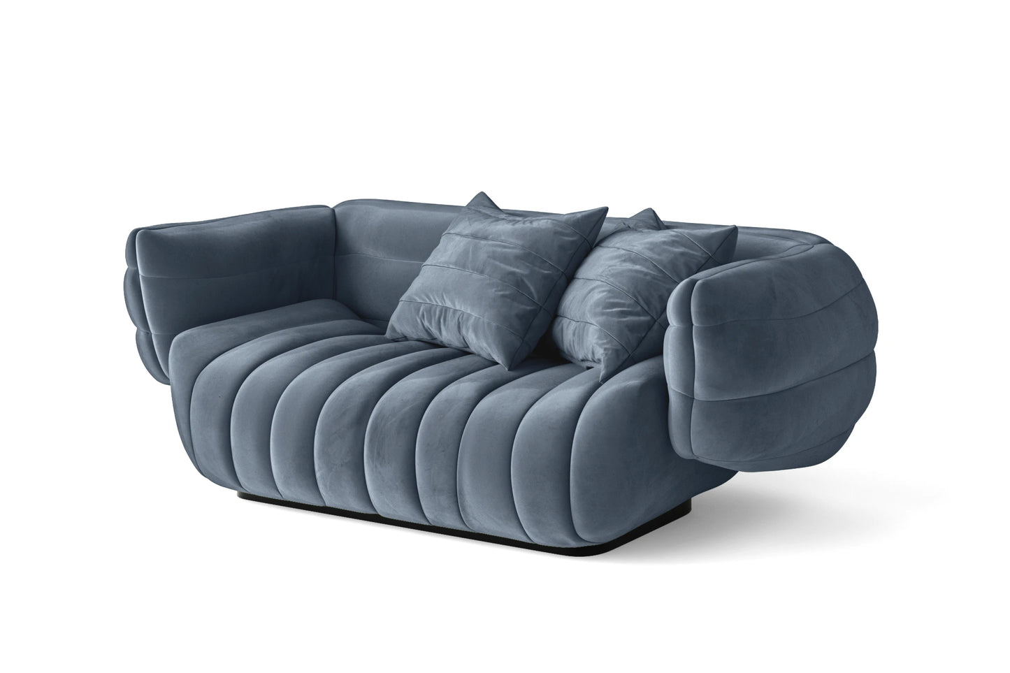 Cinisello 2 Seater Sofa Baby Blue Velvet