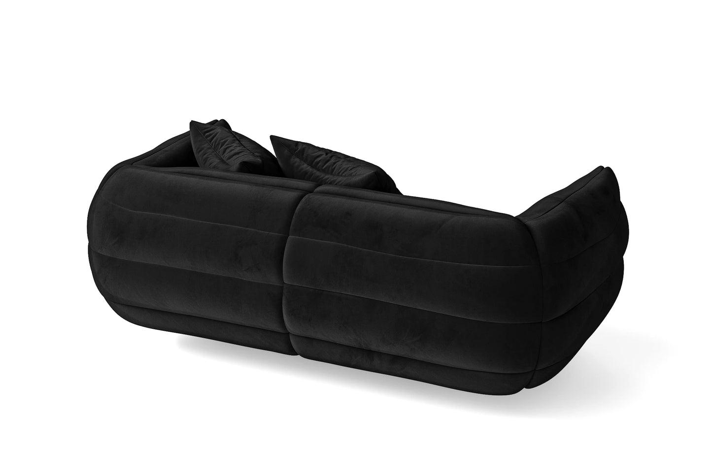 Cinisello 2 Seater Sofa Black Velvet