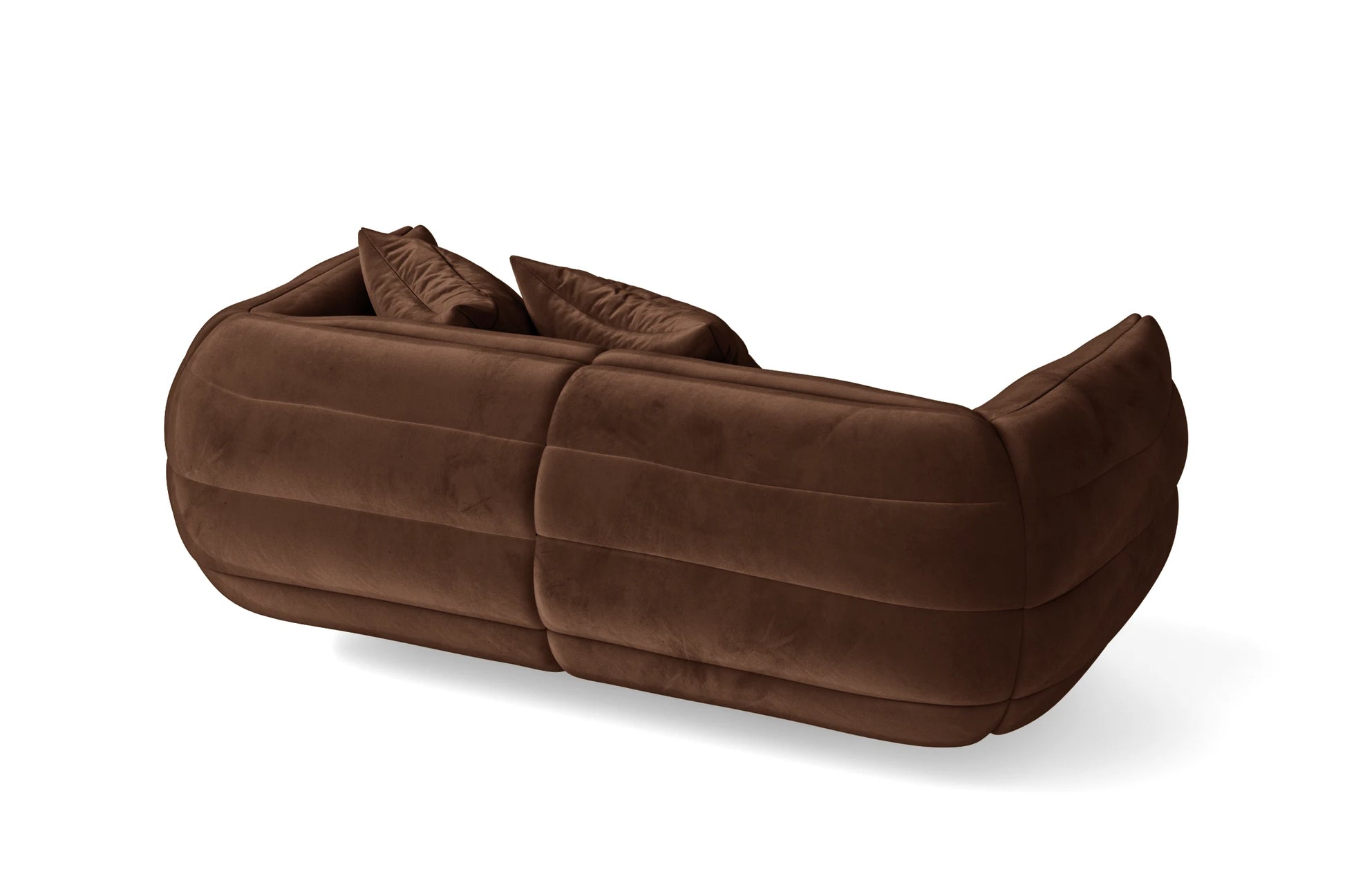 Cinisello 2 Seater Sofa Coffee Brown Velvet