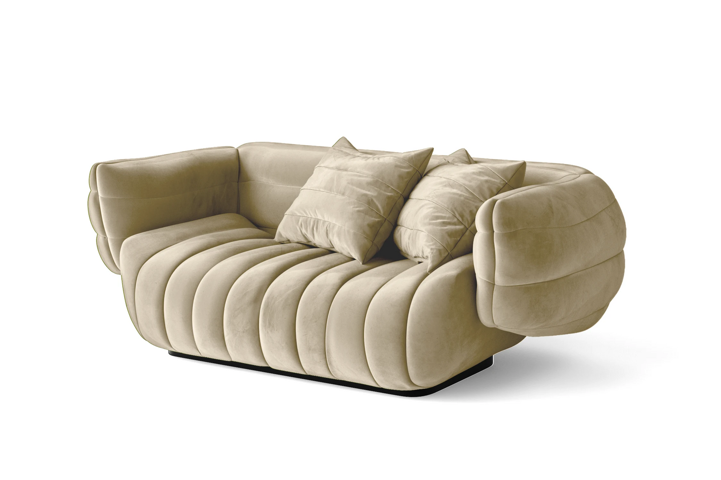 Cinisello 2 Seater Sofa Cream Velvet