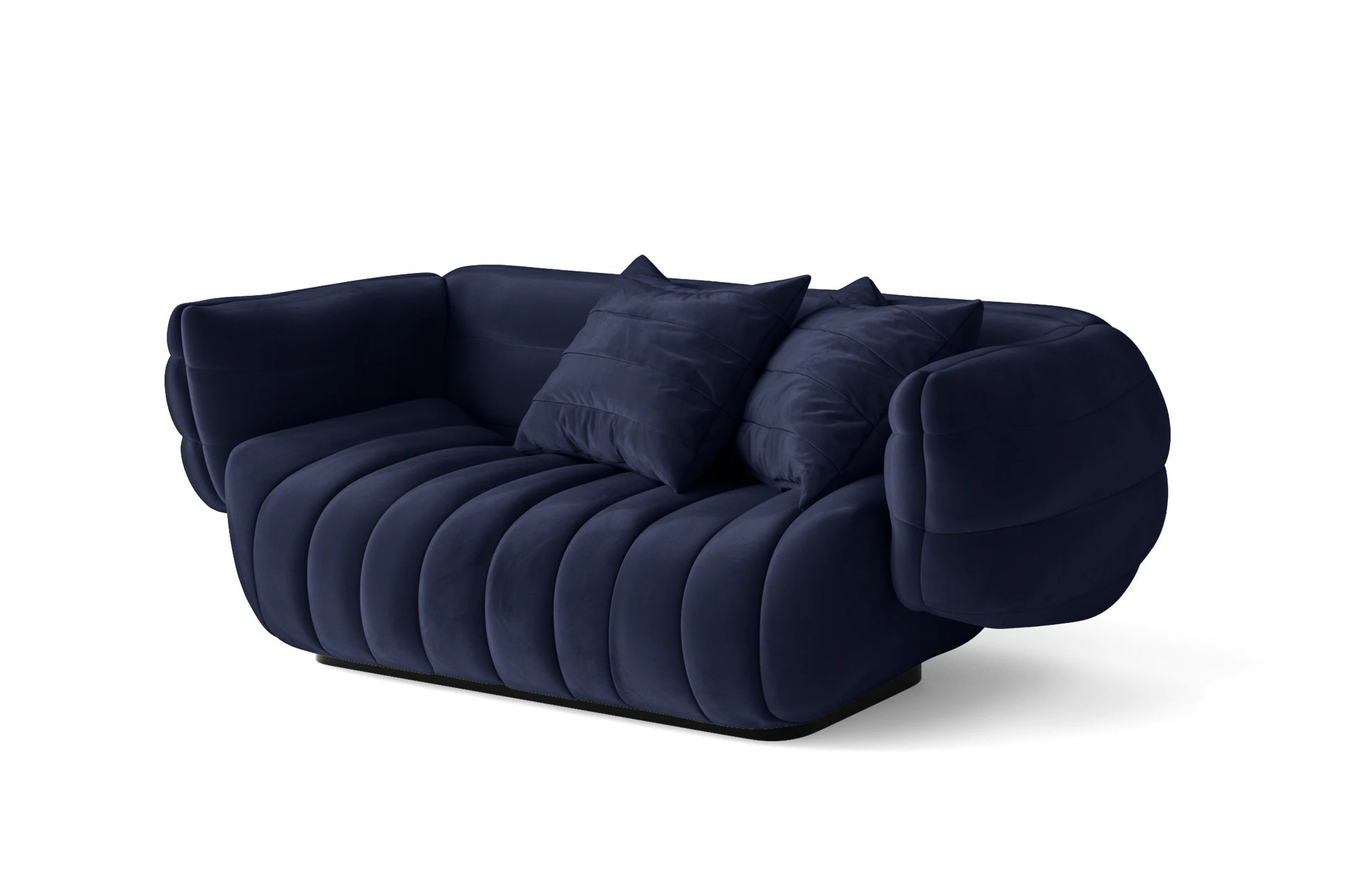 Cinisello 2 Seater Sofa Dark Blue Velvet