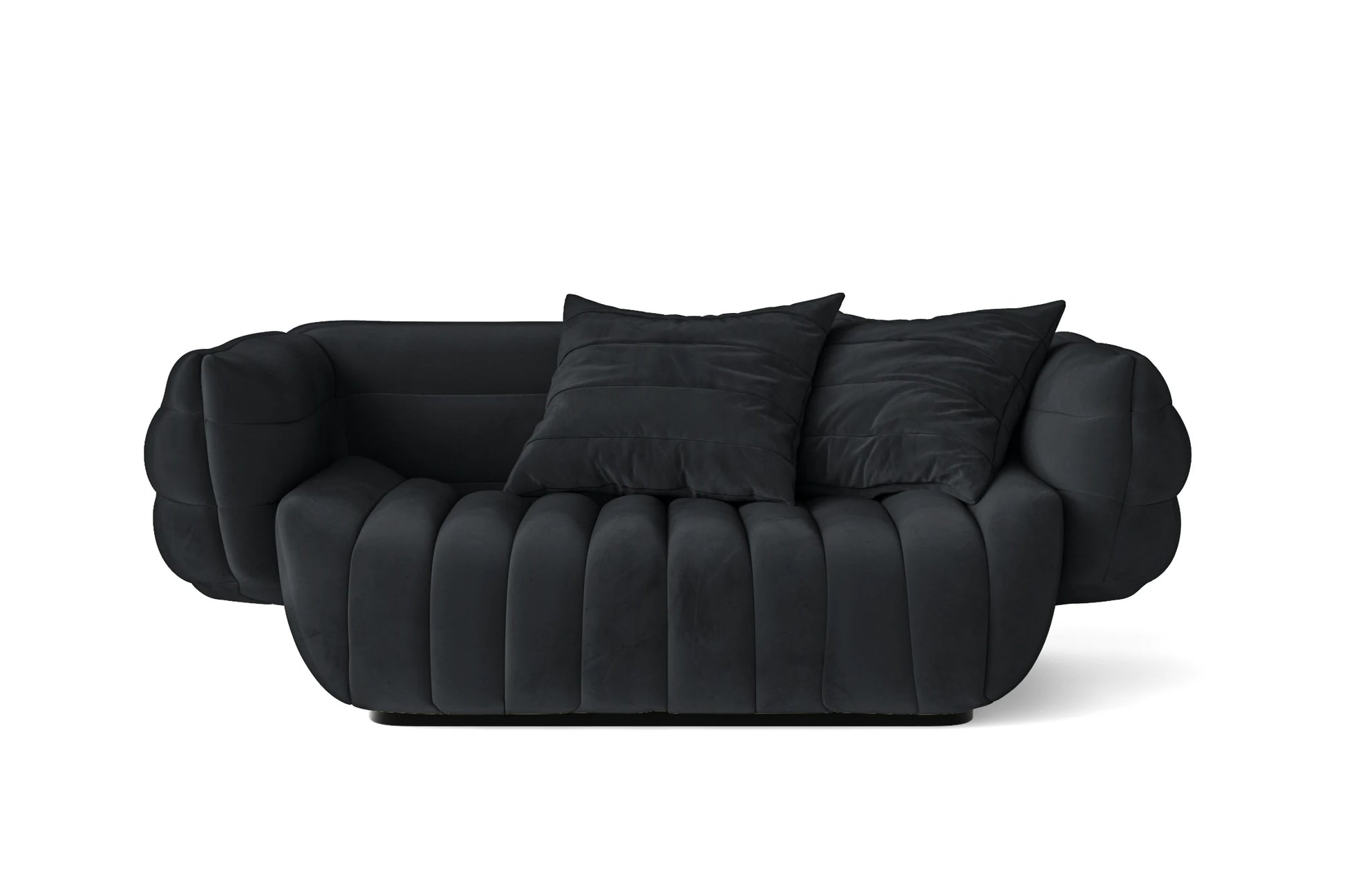 Cinisello 2 Seater Sofa Dark Grey Velvet