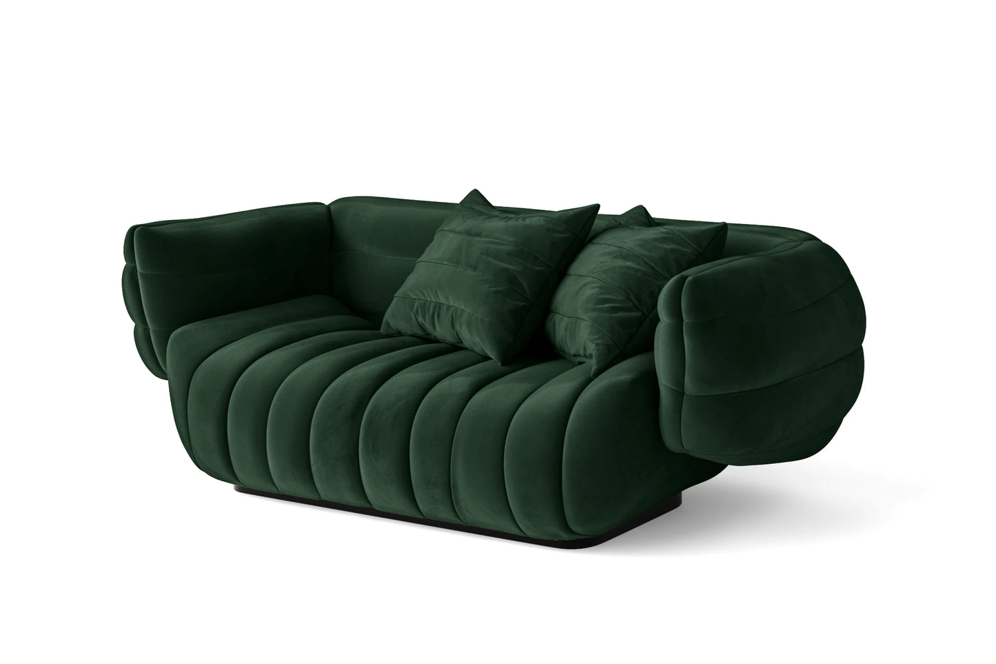 Cinisello 2 Seater Sofa Green Velvet