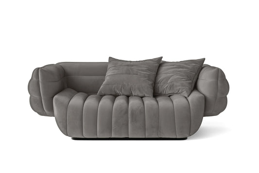 Cinisello 2 Seater Sofa Grey Velvet