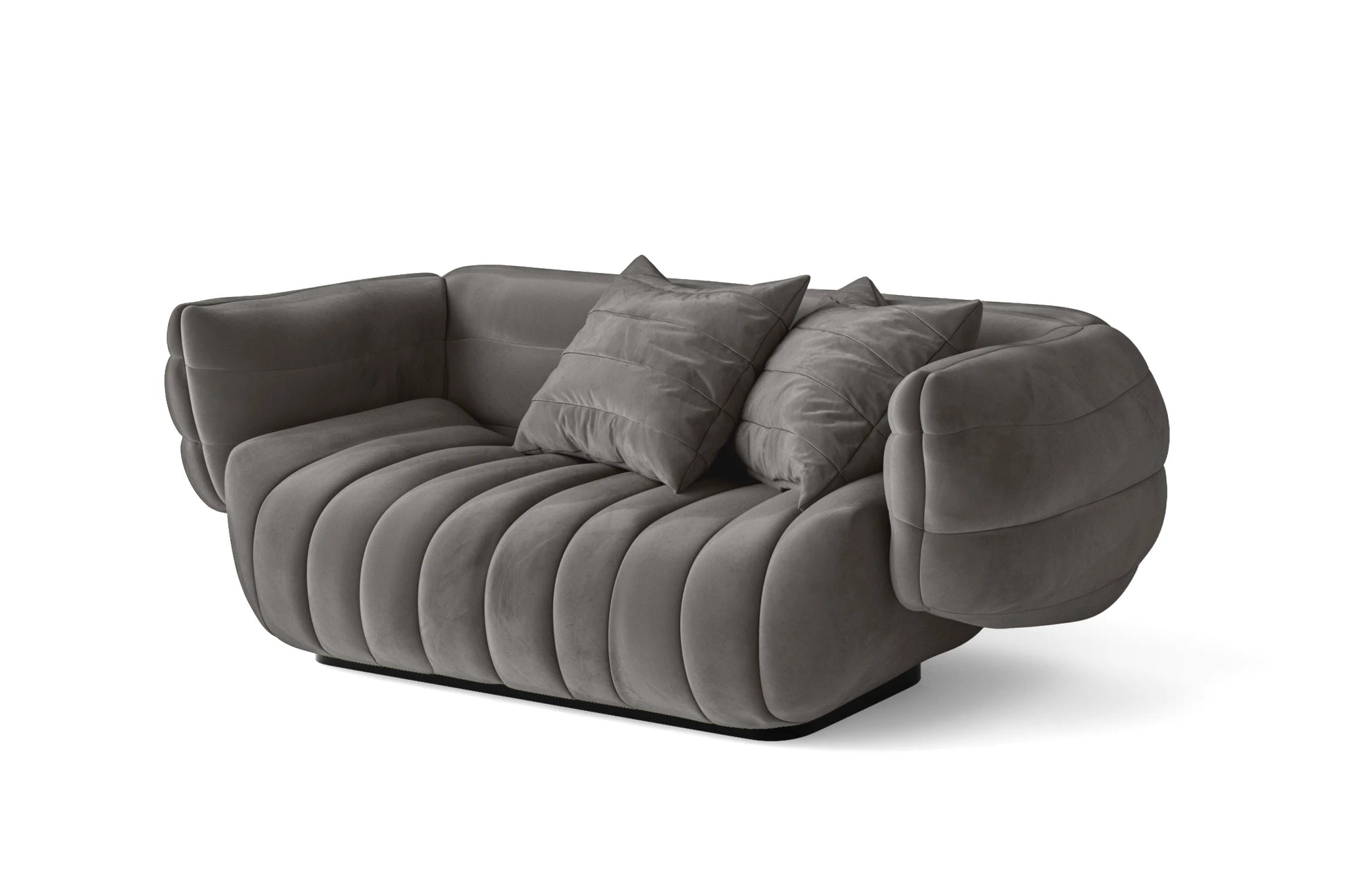 Cinisello 2 Seater Sofa Grey Velvet