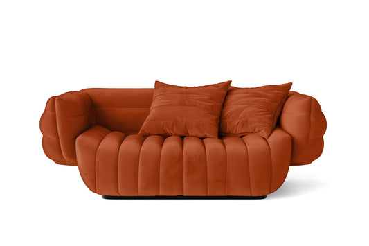 Cinisello 2 Seater Sofa Orange Velvet