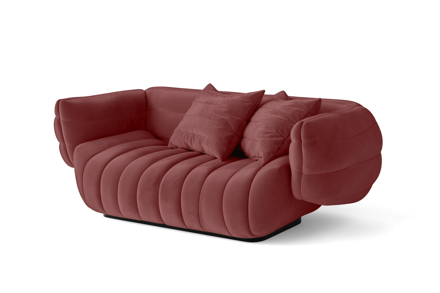 Cinisello 2 Seater Sofa Pink Velvet