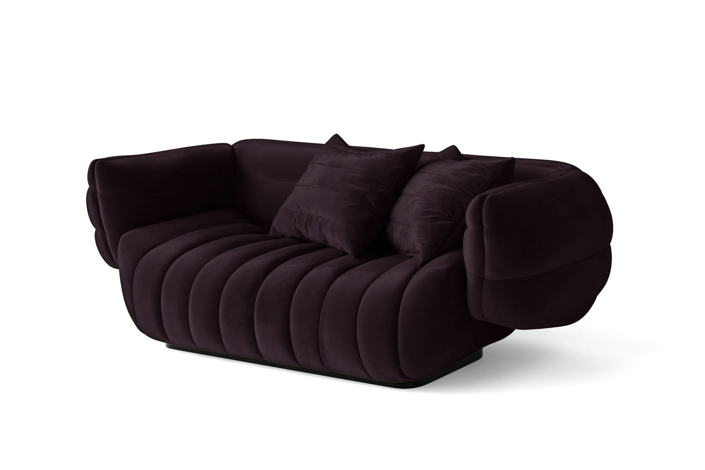 Cinisello 2 Seater Sofa Purple Velvet