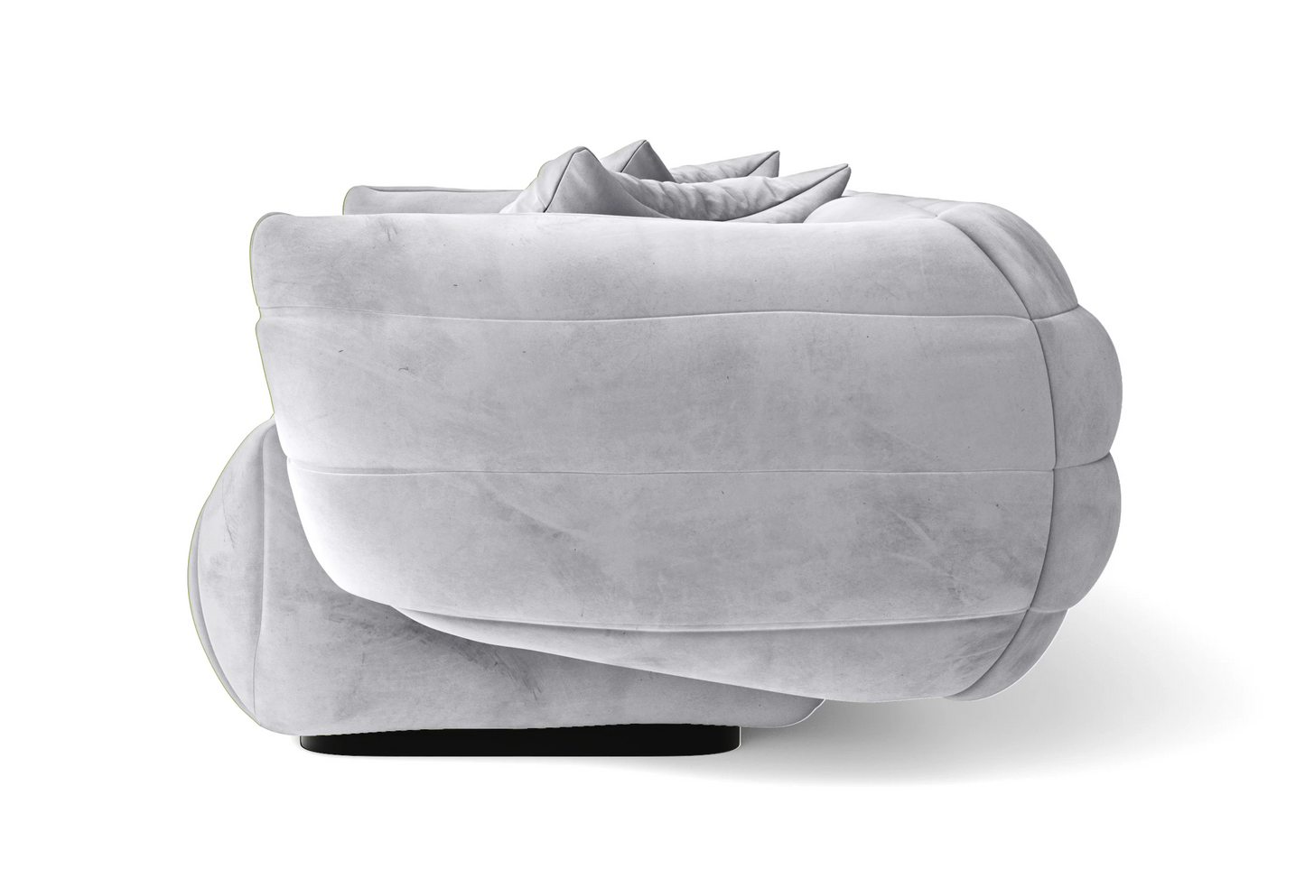 Cinisello 2 Seater Sofa Silver Velvet