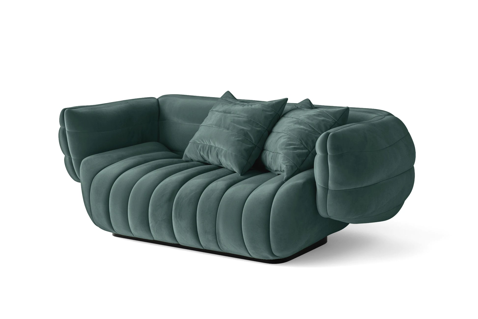 Cinisello 2 Seater Sofa Teal Velvet