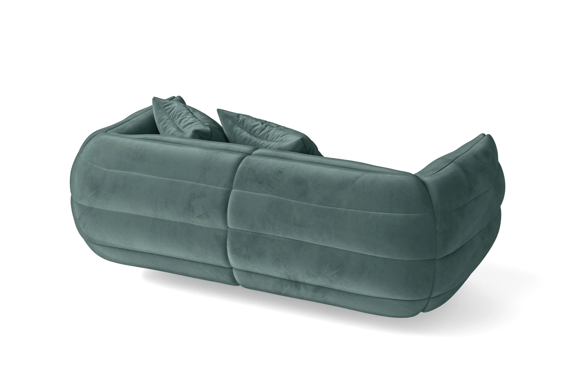 Cinisello 2 Seater Sofa Teal Velvet