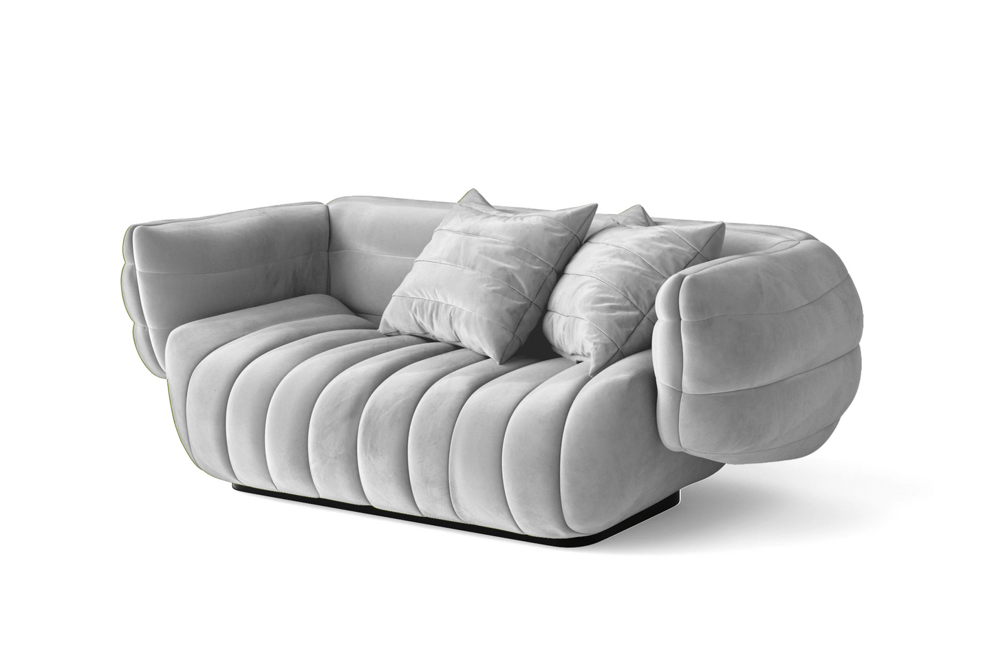 Cinisello 2 Seater Sofa White Velvet