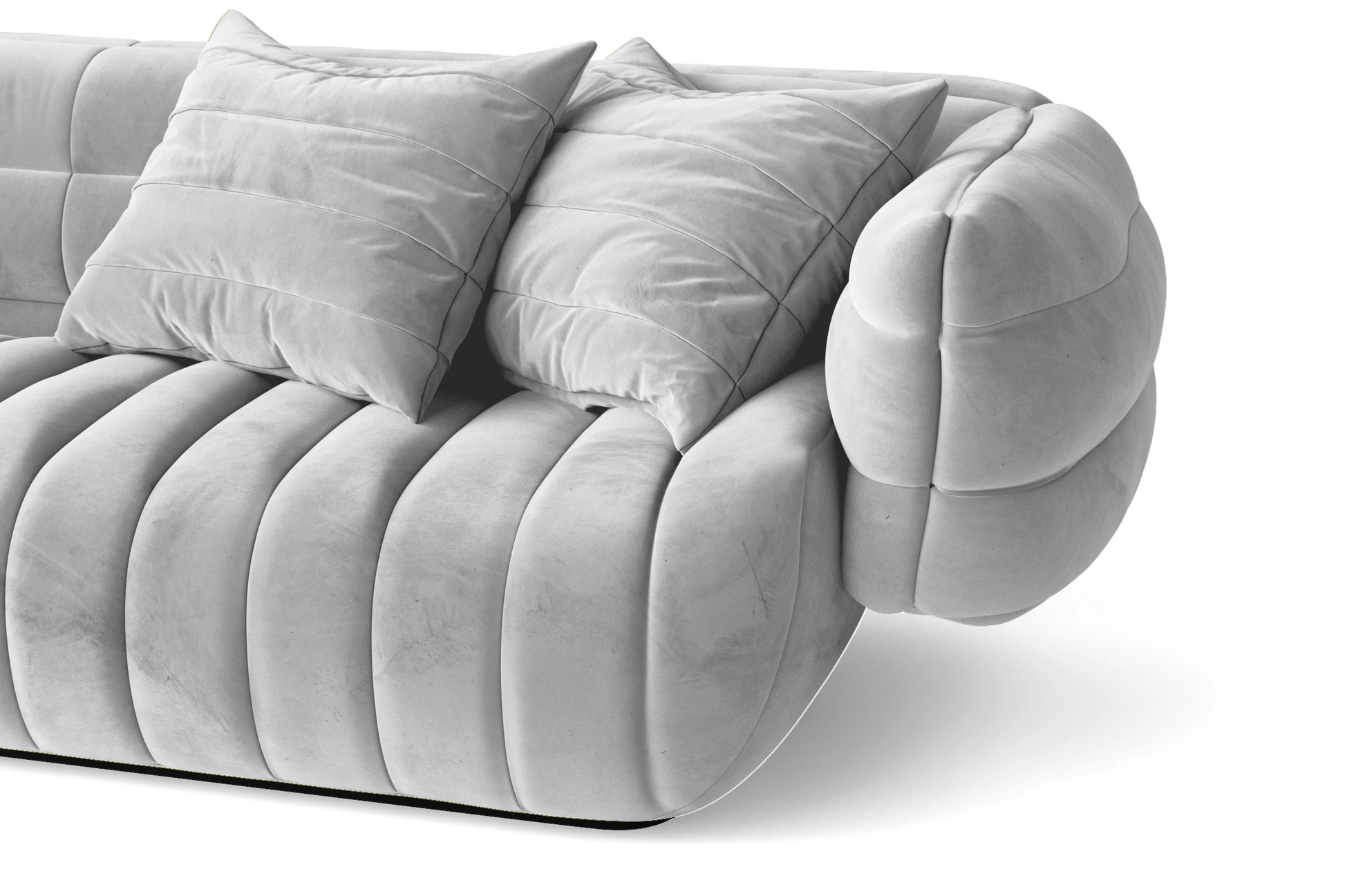 Cinisello 2 Seater Sofa White Velvet