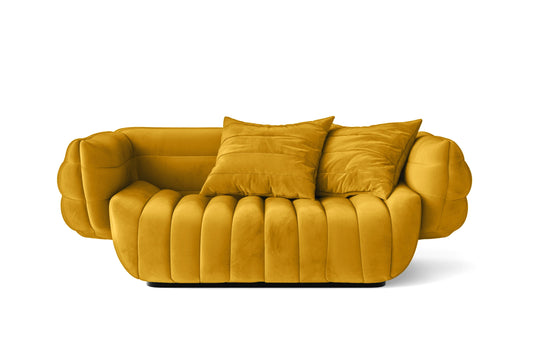 Cinisello 2 Seater Sofa Yellow Velvet