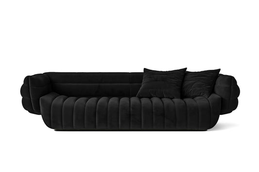 Cinisello 3 Seater Sofa Black Velvet