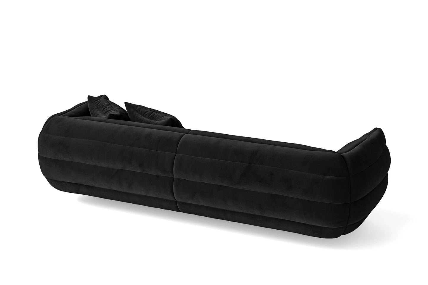 Cinisello 3 Seater Sofa Black Velvet