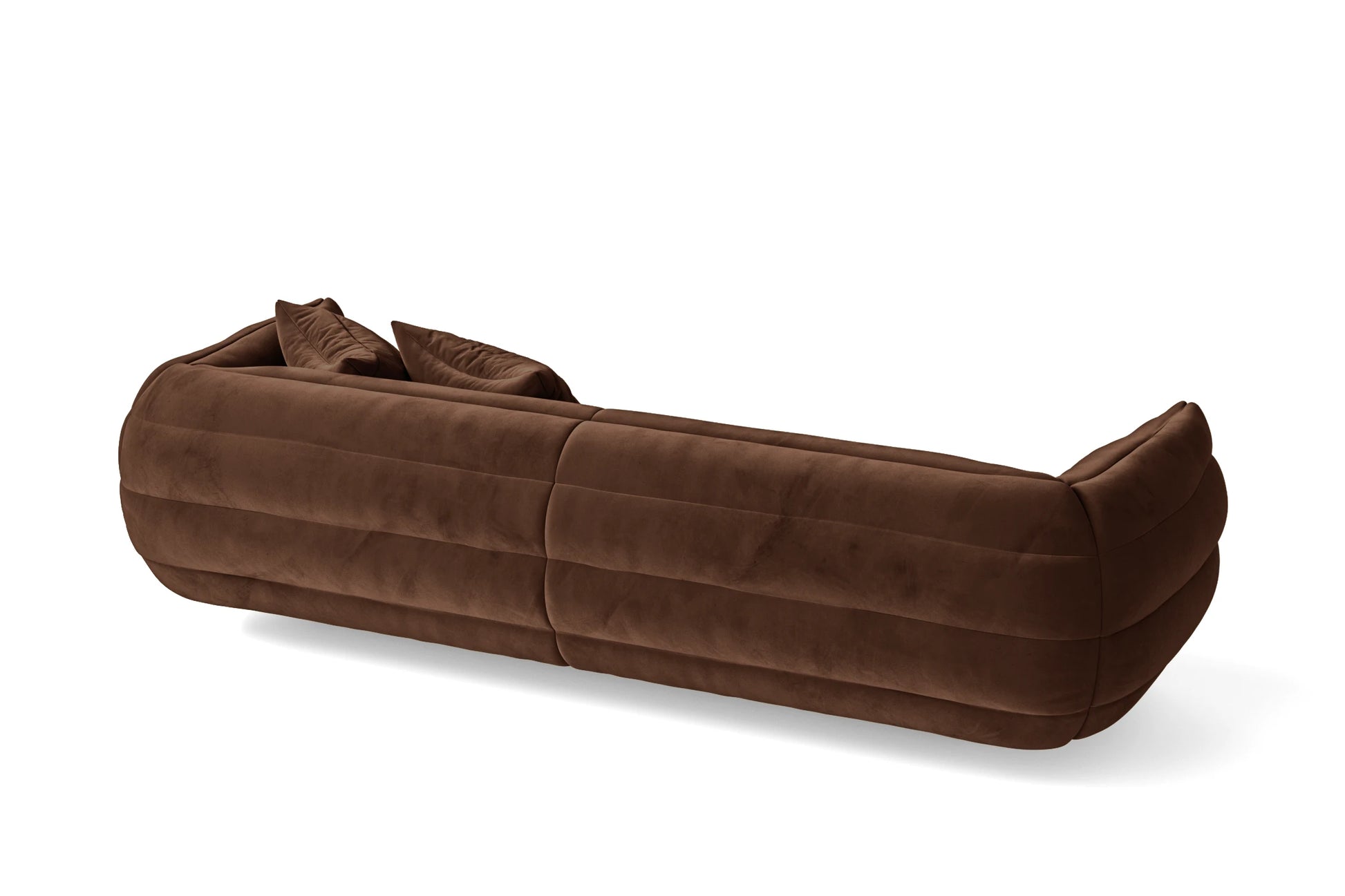 Cinisello 3 Seater Sofa Coffee Brown Velvet