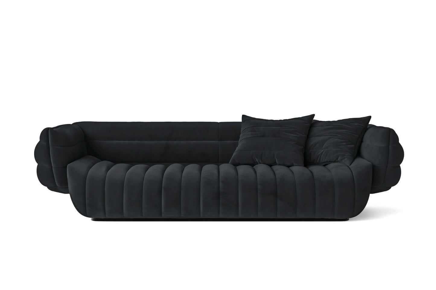 Cinisello 3 Seater Sofa Dark Grey Velvet