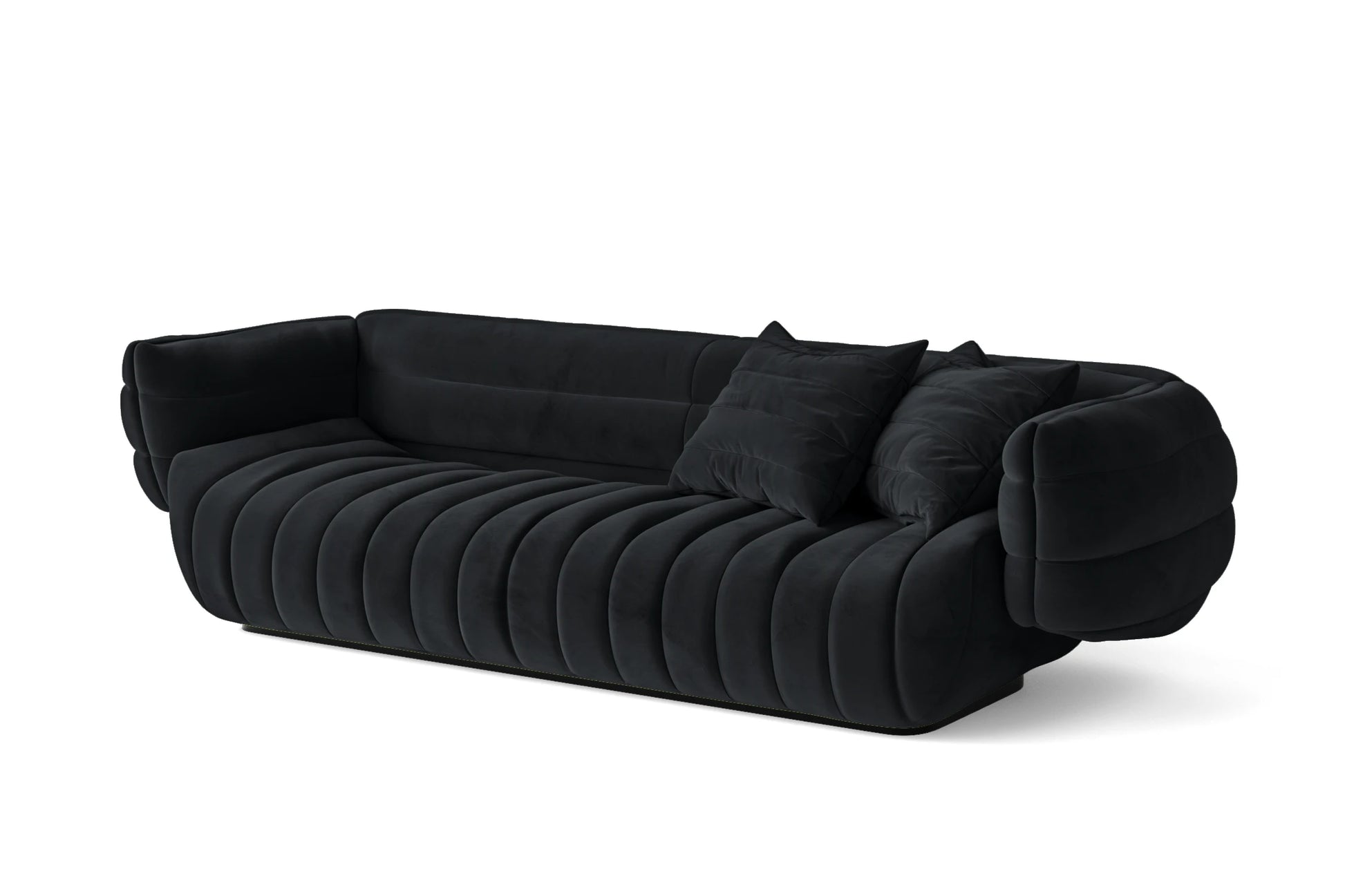 Cinisello 3 Seater Sofa Dark Grey Velvet