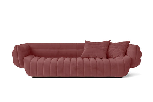 Cinisello 3 Seater Sofa Pink Velvet