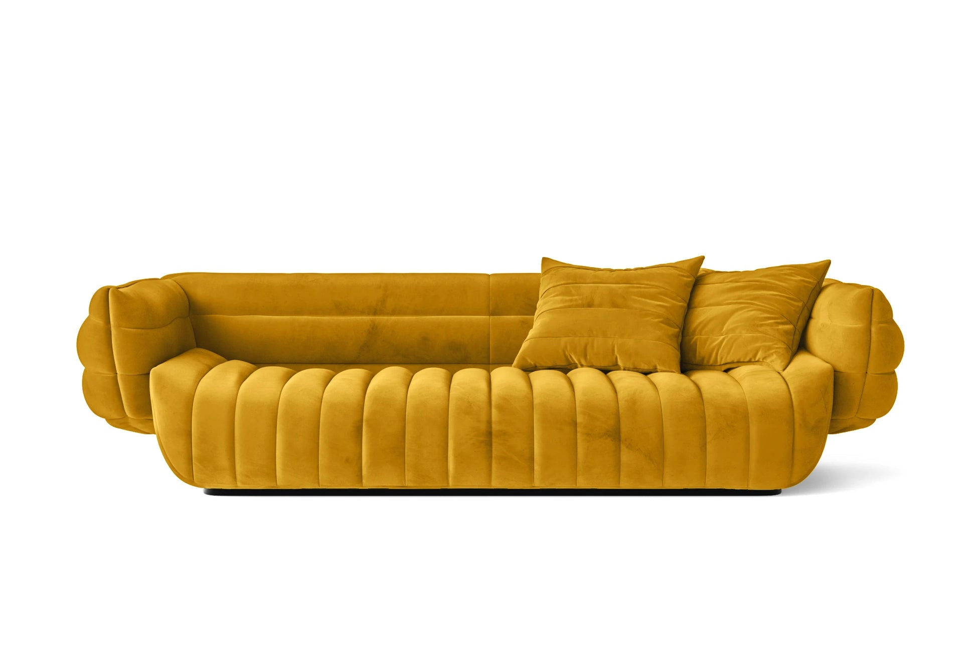 Cinisello 3 Seater Sofa Yellow Velvet