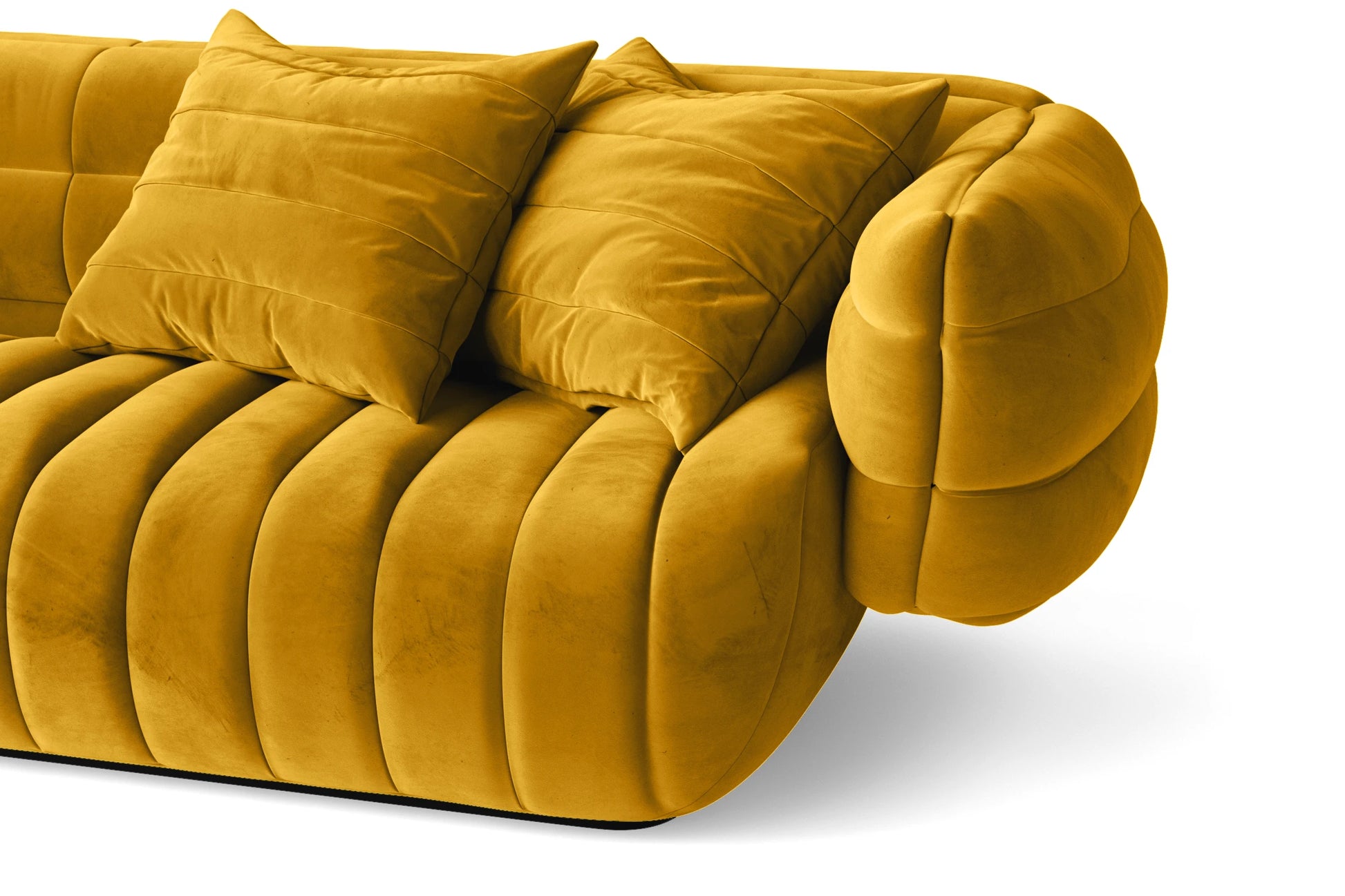 Cinisello 3 Seater Sofa Yellow Velvet