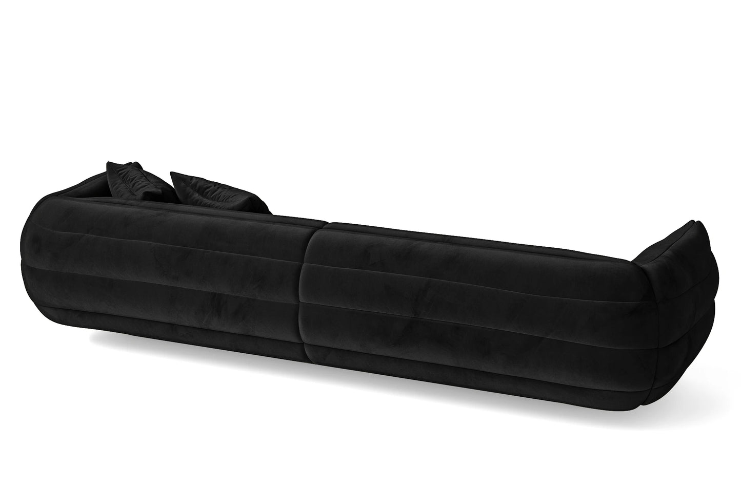 Cinisello 4 Seater Sofa Black Velvet