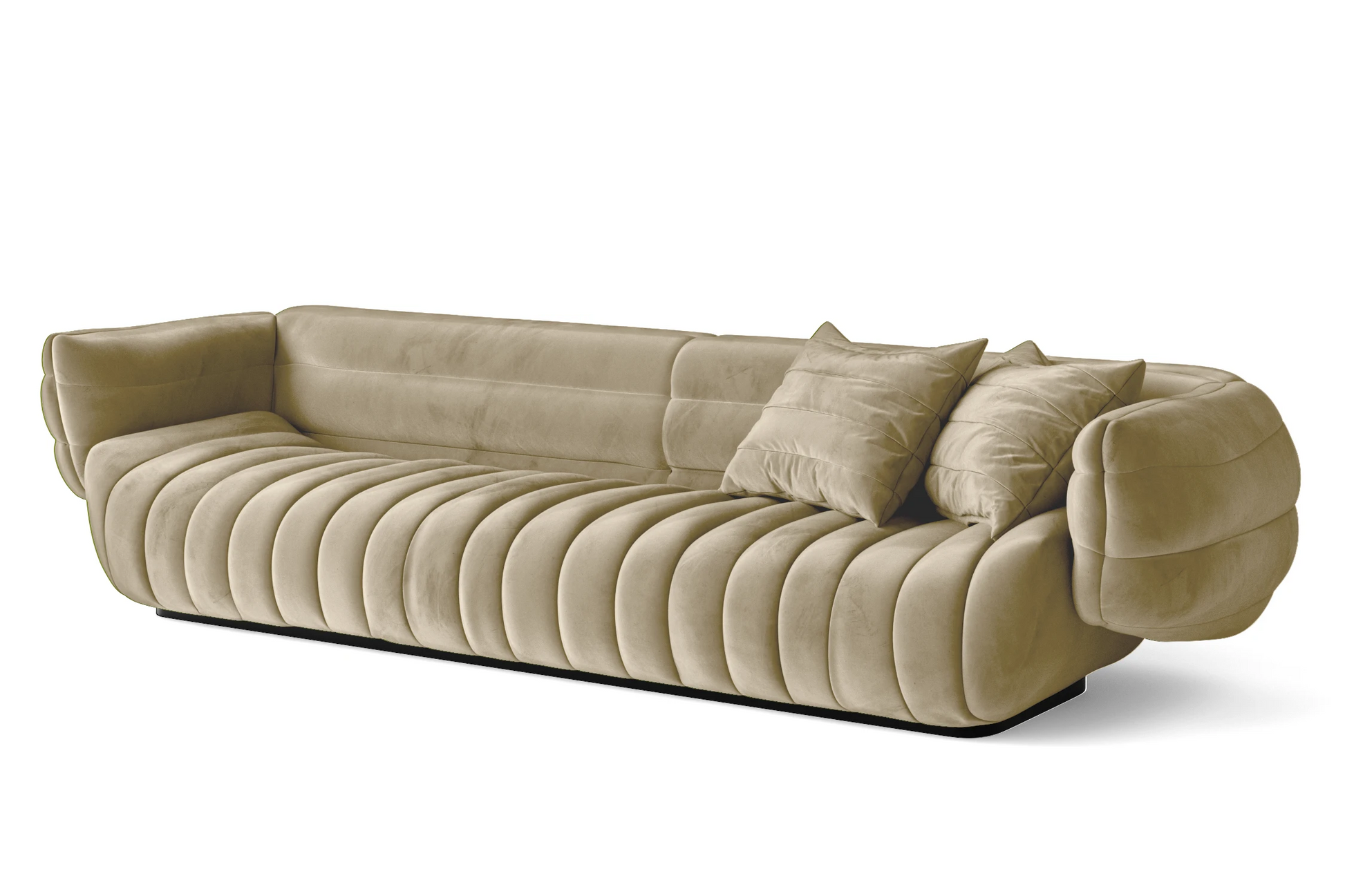 Cinisello 4 Seater Sofa Cream Velvet