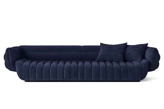 Cinisello 4 Seater Sofa Dark Blue Velvet