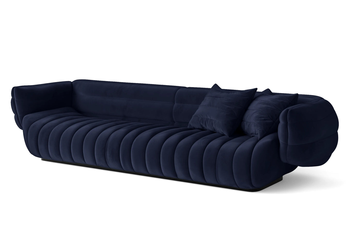 Cinisello 4 Seater Sofa Dark Blue Velvet