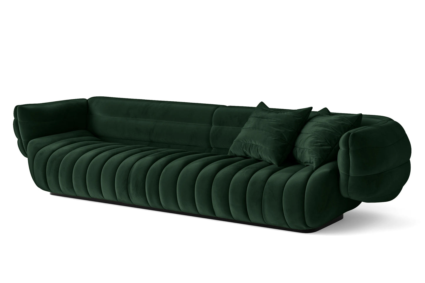 Cinisello 4 Seater Sofa Green Velvet