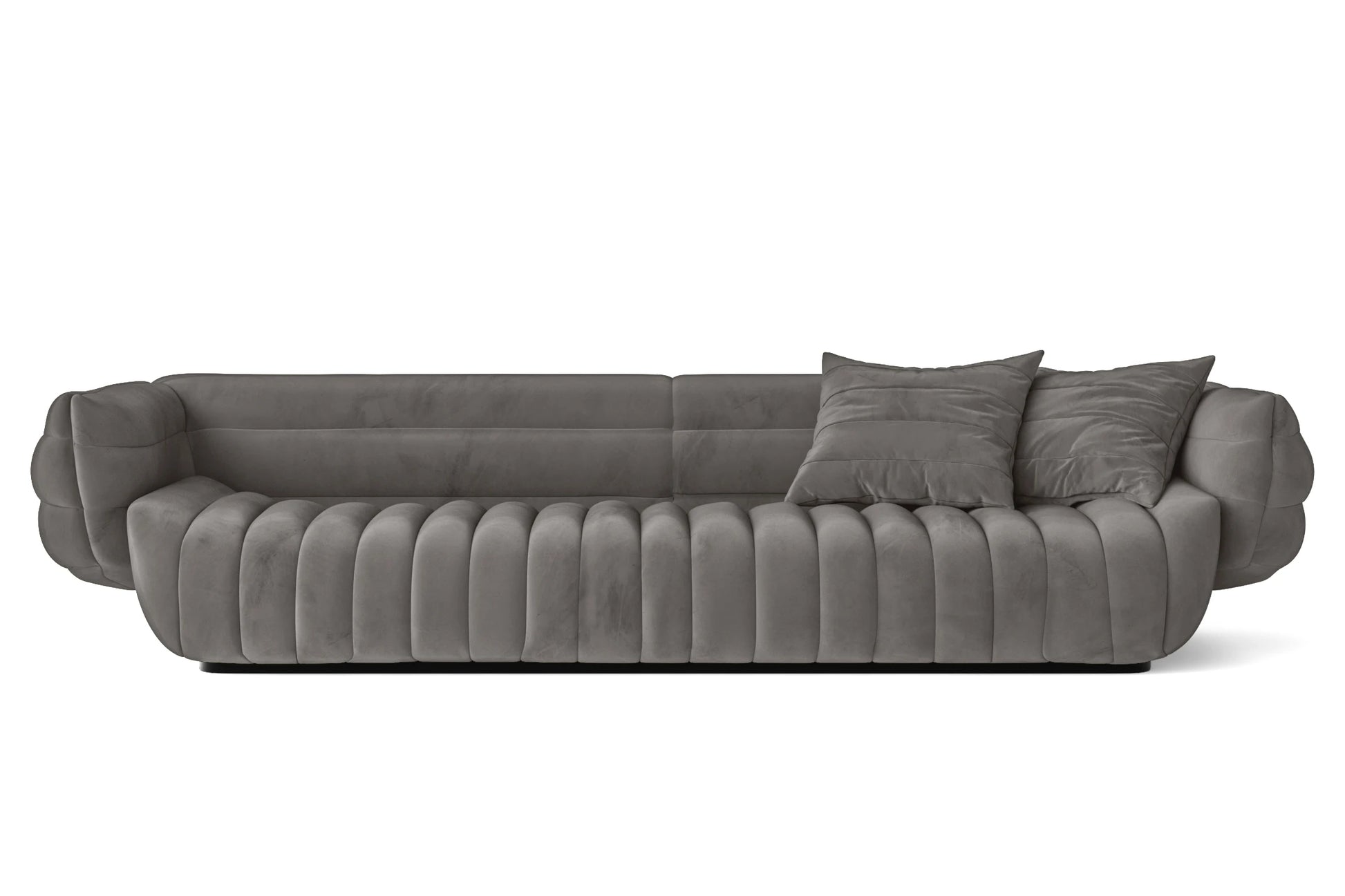 Cinisello 4 Seater Sofa Grey Velvet