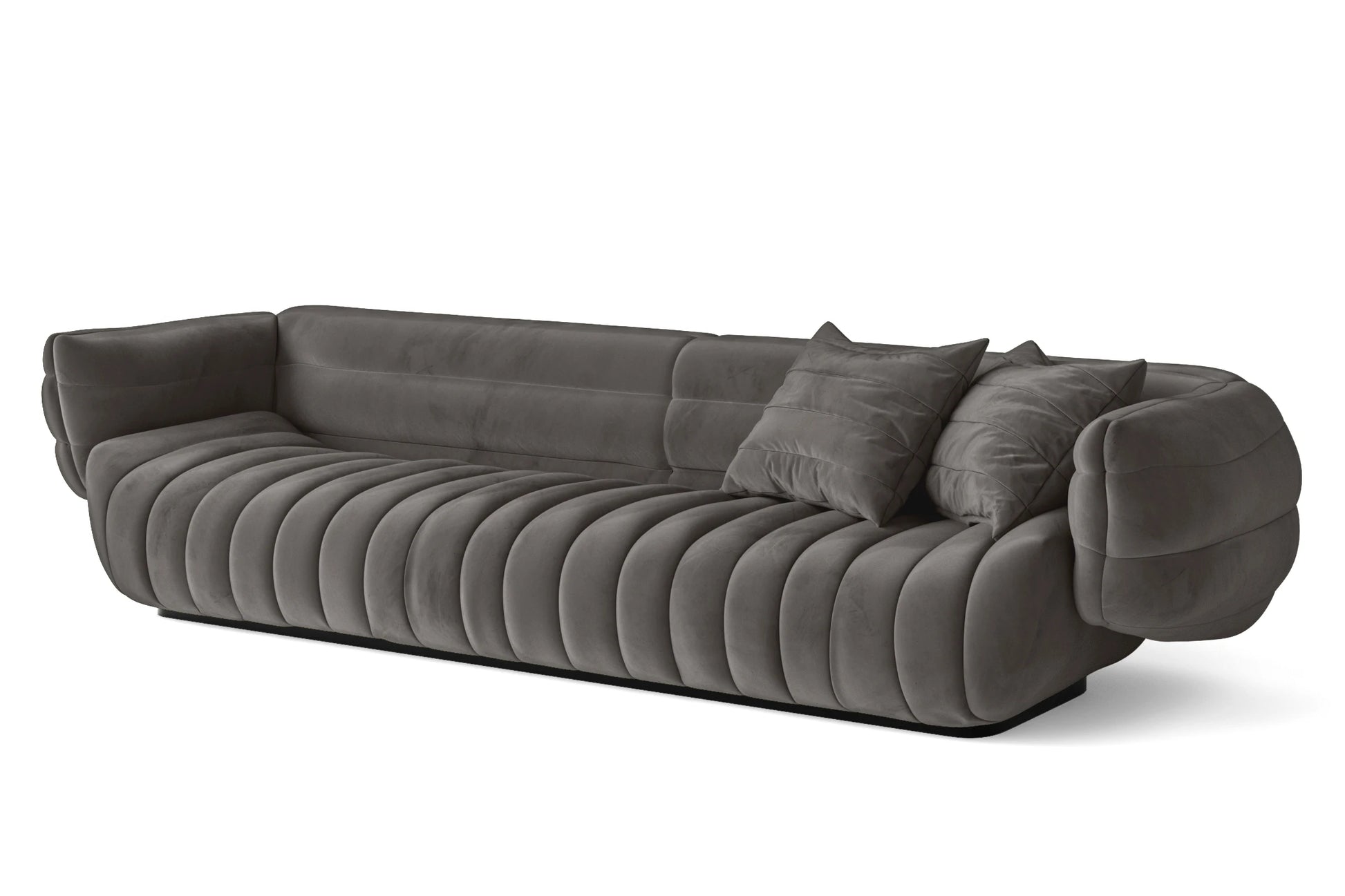 Cinisello 4 Seater Sofa Grey Velvet