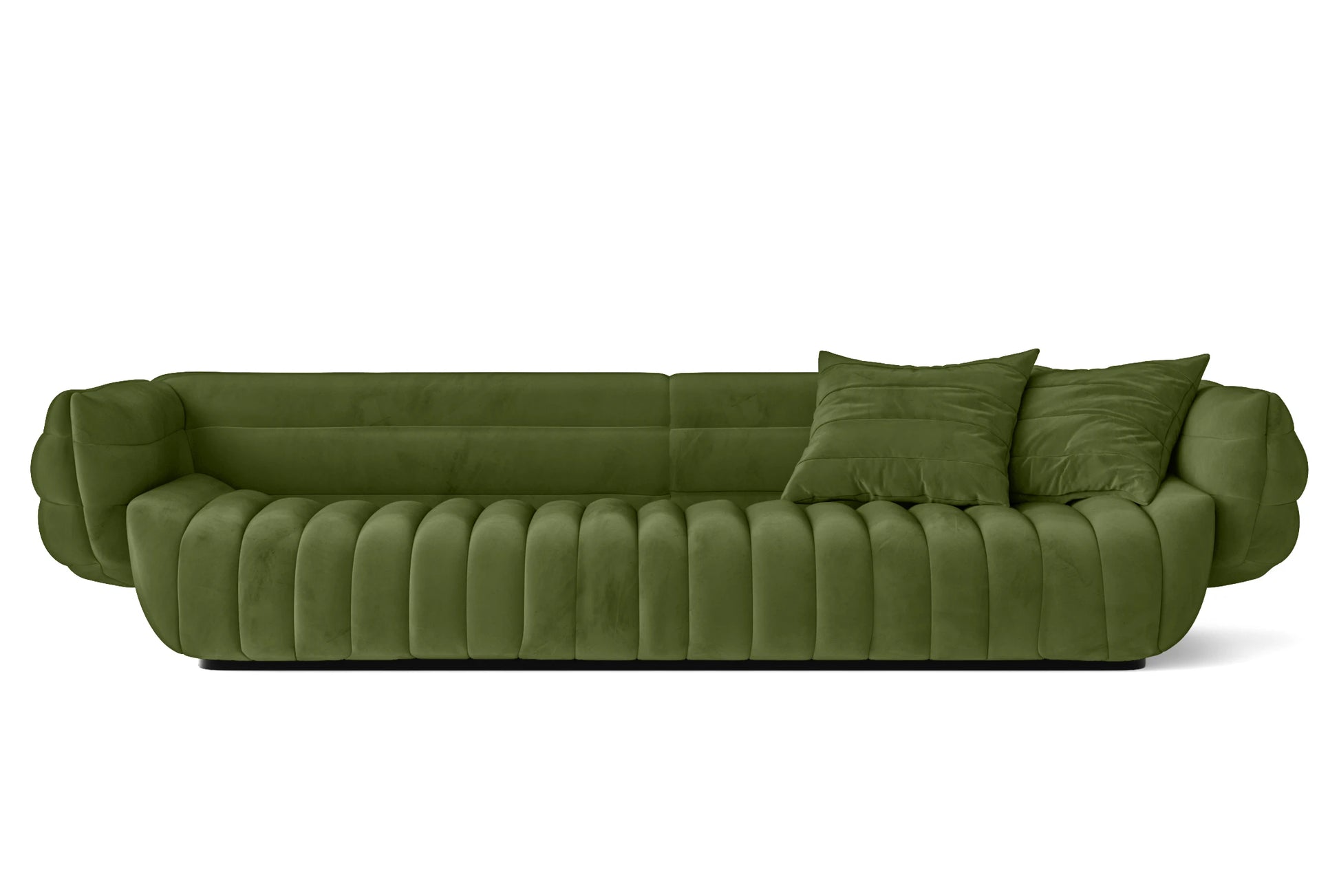 Cinisello 4 Seater Sofa Lime Velvet