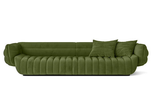 Cinisello 4 Seater Sofa Lime Velvet