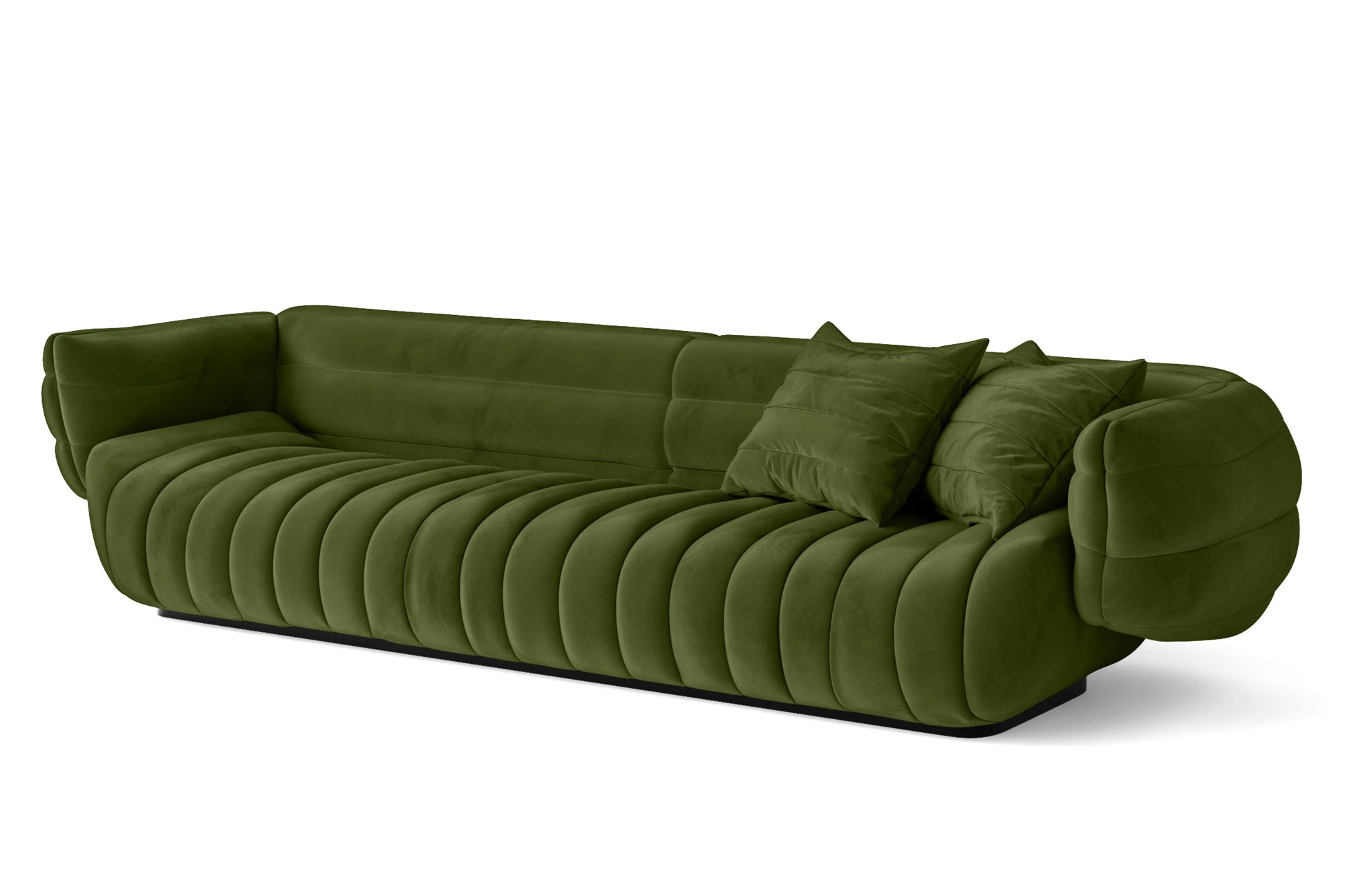 Cinisello 4 Seater Sofa Lime Velvet