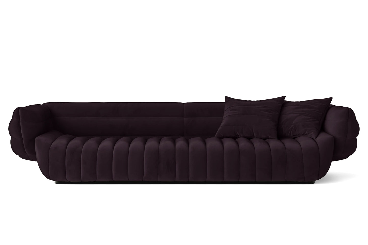 Cinisello 4 Seater Sofa Purple Velvet