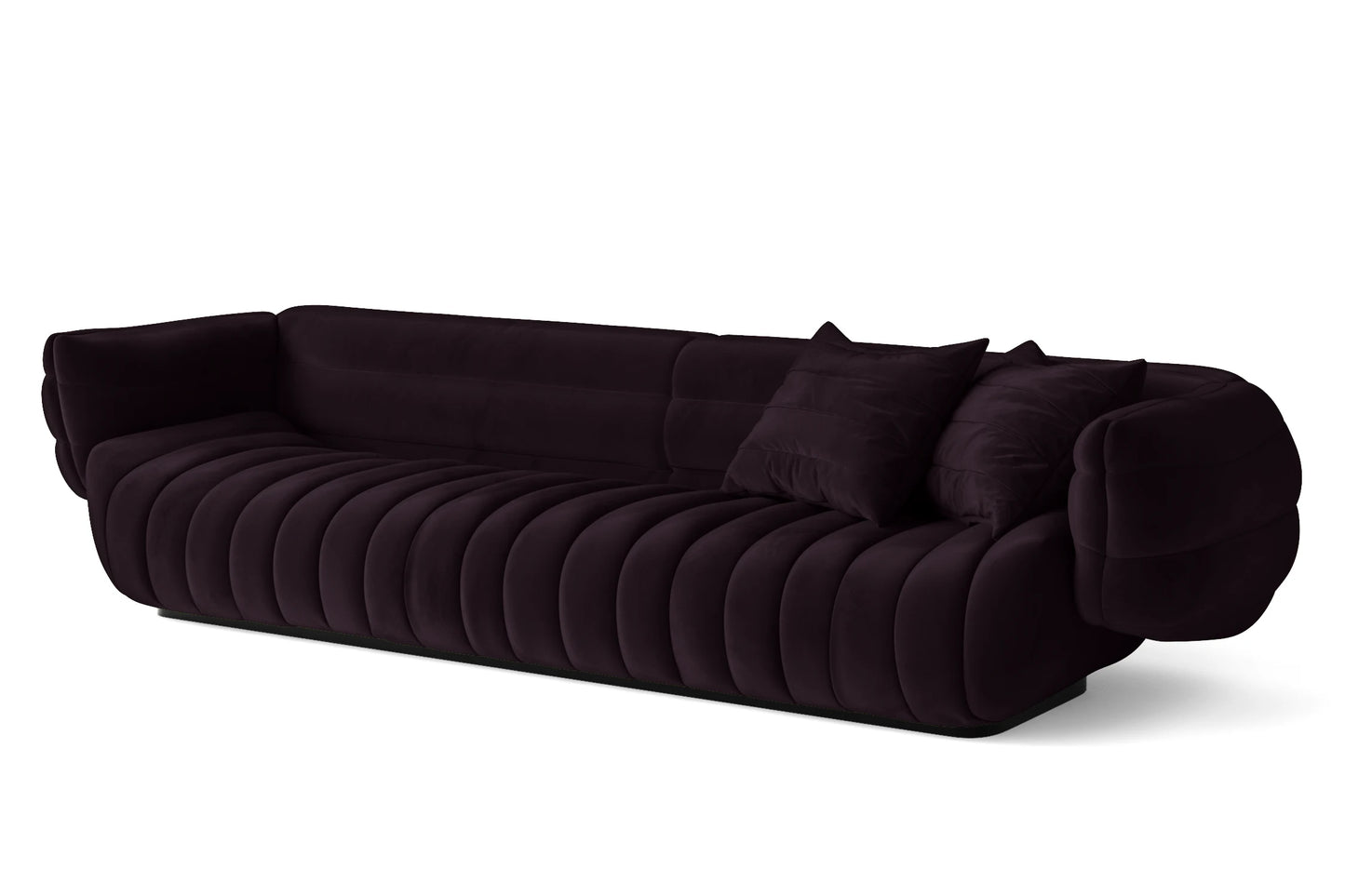 Cinisello 4 Seater Sofa Purple Velvet