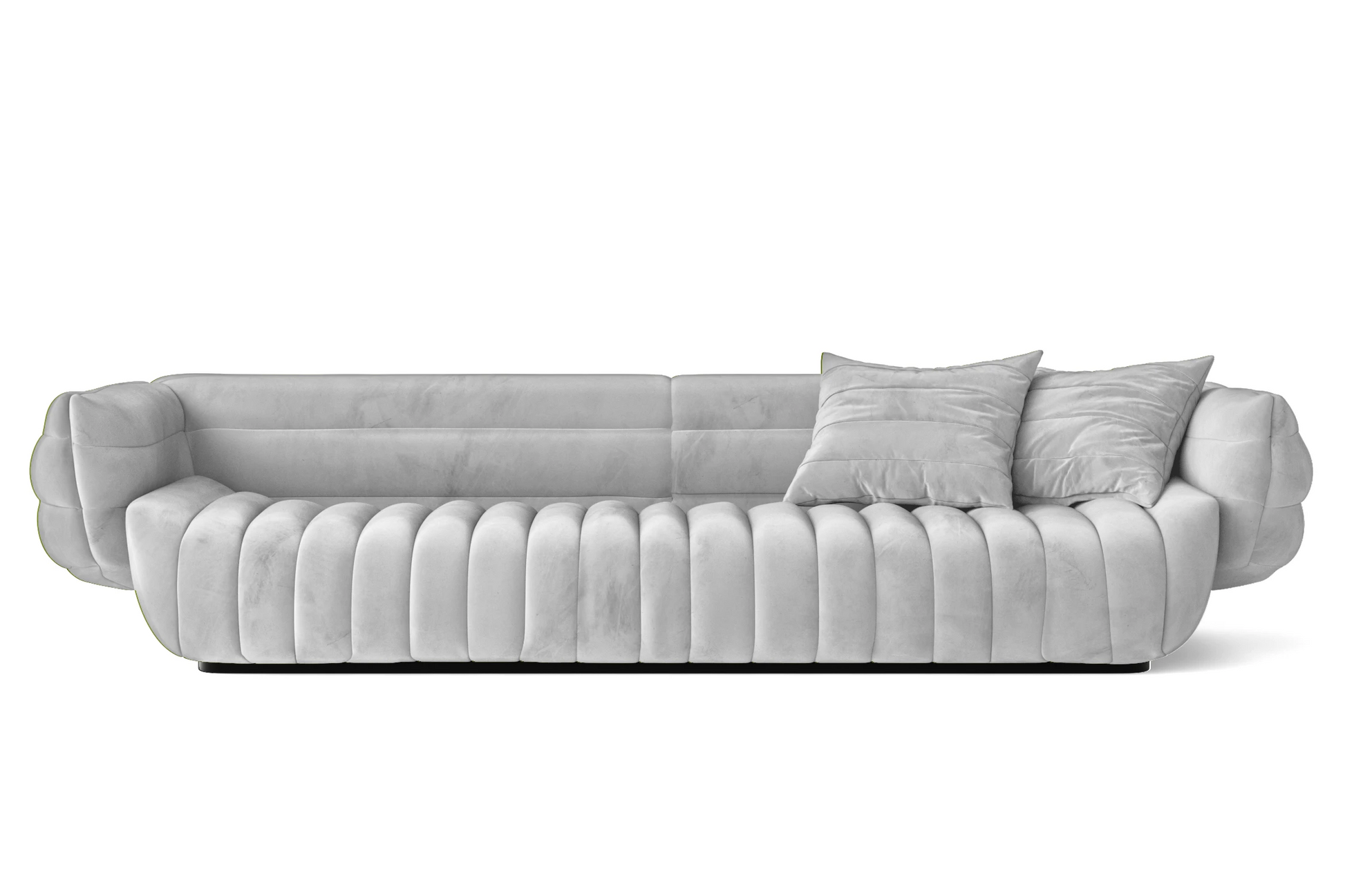 Cinisello 4 Seater Sofa White Velvet