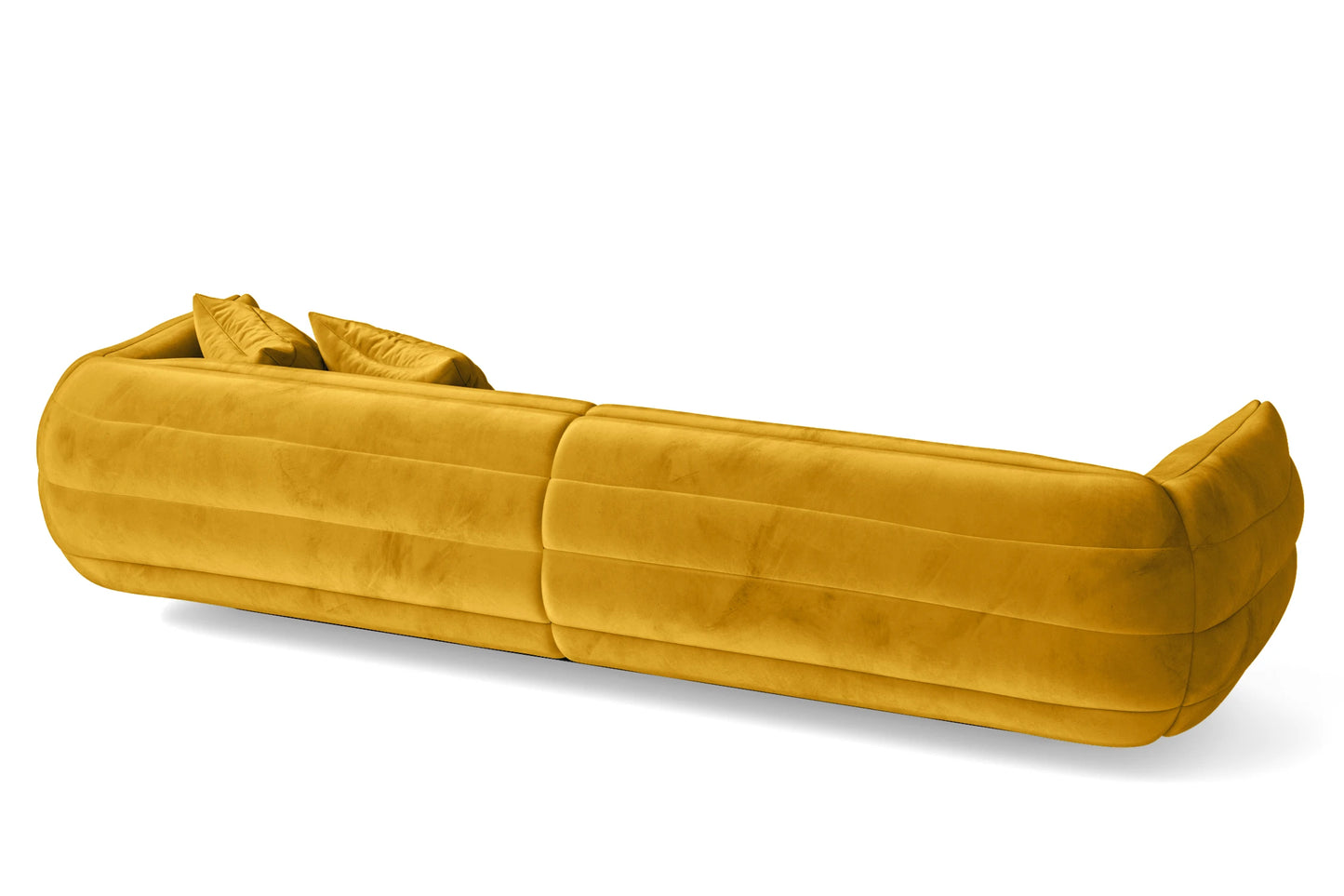 Cinisello 4 Seater Sofa Yellow Velvet